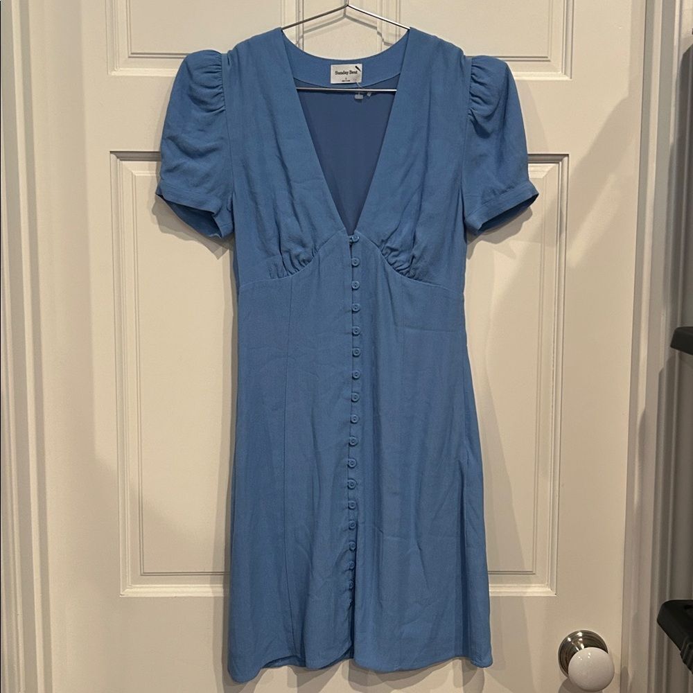 Aritzia Sunday Best Sandrine Puff Sleeve Mini Dress size 0